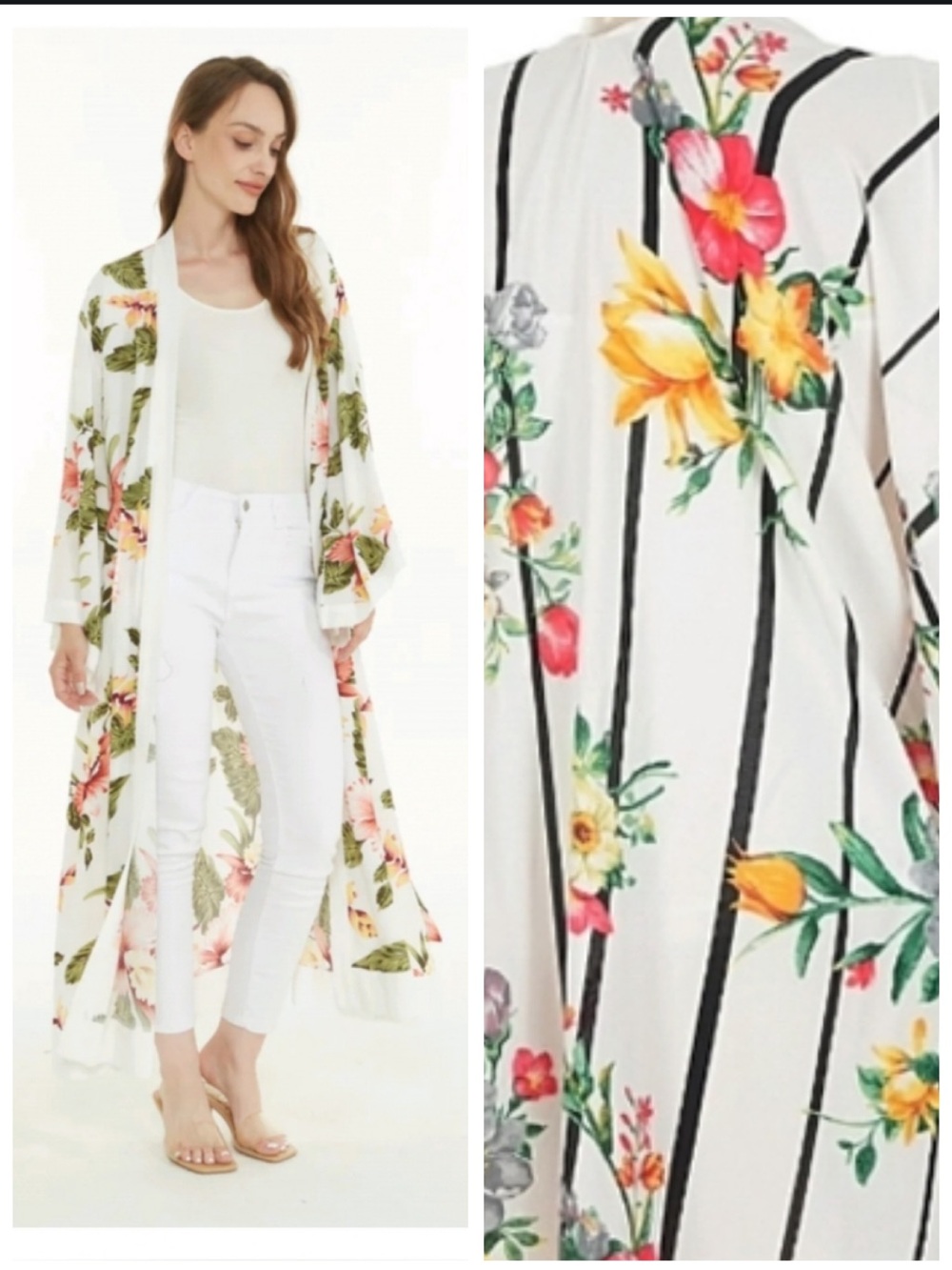 Floral Print Women's kimono
